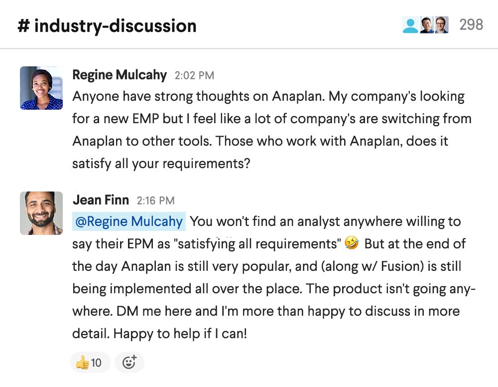 Linked In conversation card